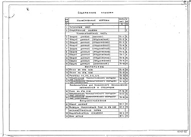 Состав фльбома. Типовой проект 416-7-182Альбом 2 Технологические чертежи и воздухоснабжение