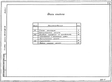 Состав фльбома. Типовой проект 416-07-288.88Альбом 1 Общая пояснительная записка. Схема генплана. Сводная смета