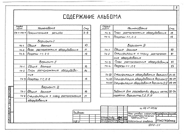 Состав фльбома. Типовой проект 416-07-229.86Альбом 1 Технология производства