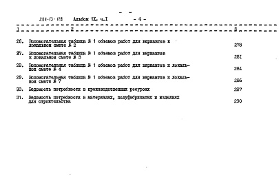 Состав фльбома. Типовой проект 264-13-118Альбом 9 Сметы часть 1