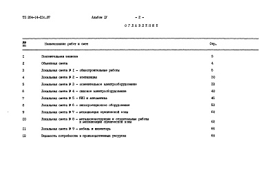 Состав фльбома. Типовой проект 264-14-23с.87Альбом 4 Сметы