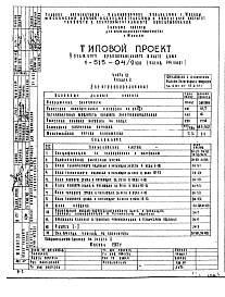 Состав фльбома. Типовой проект 1-515-04/9ЮЛЧасть 4 Раздел 2 Электрооборудование