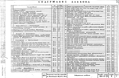 Состав фльбома. Типовой проект 294-6-1/71Альбом 2 Технологическая, сантехническая и электротехническая части