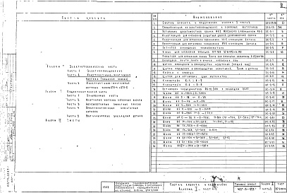 Состав фльбома. Типовой проект 407-3-162Альбом 1 Электротехническая часть.Часть 2 Конструктивно-монтажные чертежи (задание заводу)