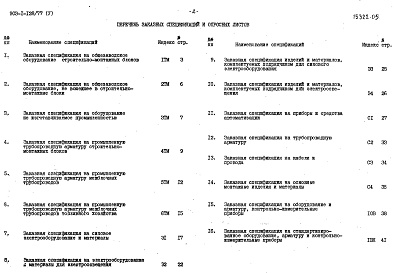 Состав фльбома. Типовой проект 903-1-128/77Альбом 5 Заказные спецификации на оборудование и материалы