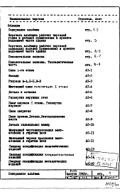 Состав фльбома. Типовой проект V-73Часть 1 /АС Архитектурно-строительные чертежи надземной части здания Раздел 1.1.1