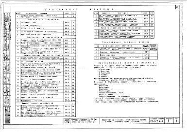 Состав фльбома. Типовой проект 264-24-5Альбом 2 Санитарно-технические и электротехнические чертежи, радио и связь, пожарно-охранная сигнализация