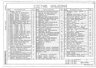 Состав фльбома. Типовой проект 264-13-124.85Альбом 2 Отопление и вентиляция. Водоснабжение и канализация. Холодоснабжение