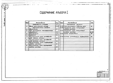 Состав фльбома. Типовой проект 413-2-1.86Альбом 1 Общая пояснительная записка. Технологические решения