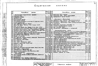 Состав фльбома. Типовой проект 294-3-15Альбом 1 Архитектурно-строительная, санитарно-техническая, электротехническая части и раздел слабых токов