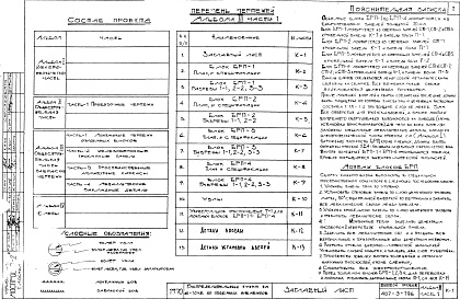 Состав фльбома. Типовой проект 407-3-196Альбом 3 Общестроительная часть. Заводские чертежи