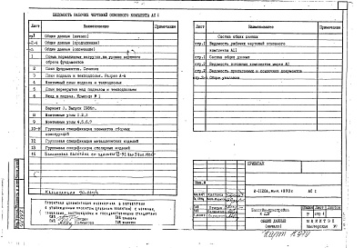 Состав фльбома. Типовой проект И-1128ААльбом 2 АС1 Архитектурно-строительные решения. Подземная часть здания