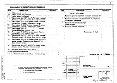 Состав фльбома. Типовой проект П3-1/16-П3-2/16АС 6 Архитектурно-строительные решения. Наружная и внутренняя отделка надземной части