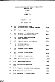 Состав фльбома. Типовой проект IX-16-17Часть 1 Раздел 2 Архитектурно-строительные чертежи узлов и деталей надземной части здания