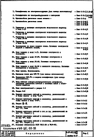 Состав фльбома. Типовой проект II-57-07/12ЮАЧасть 4 Раздел 1 Электрооборудование Альбом Э-17