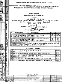 Состав фльбома. Типовой проект II-68-04/12М2Часть 2 Раздел 1/0 Отопление и вентиляция Подземная часть здания Альбом С-7/0