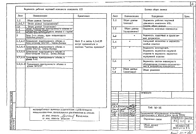 Состав фльбома. Типовой проект XI-35АСО Общая часть 