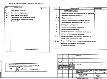 Состав фльбома. Типовой проект XIV-3П Основные положения по производству строительно-монтажных работ, организации и технология строительства