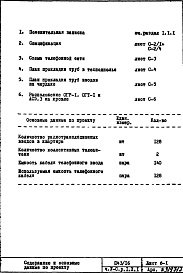 Состав фльбома. Типовой проект П43/16Часть 5-С Слаботочные устройства Раздел 1.Х.1