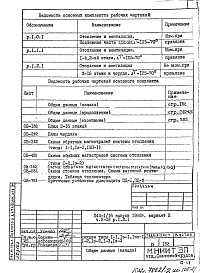 Состав фльбома. Типовой проект П44-1/16Часть 2-ОВ Отопление и вентиляция Раздел 1.2.1 3-16 этажи и крыша Т= 105-70 С Вариант 2 с повышенной тепловой эффективностью