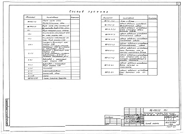 Состав фльбома. Типовой проект 88-024/1.2Альбом 3 Общая характеристика проекта (0-1)