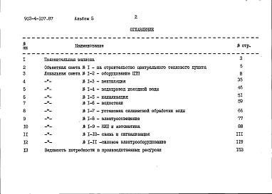 Состав фльбома. Типовой проект 903-4-108.87Альбом 5 Сметы (из т.п. 903-4-107.87)