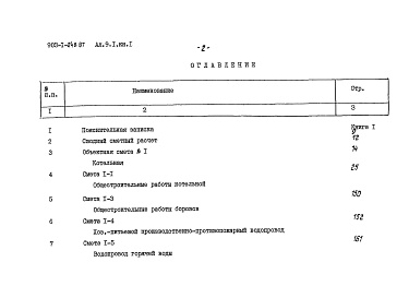 Состав фльбома. Типовой проект 903-1-248.87Альбом 9.1 Сметы. Котельная. Книга 1.