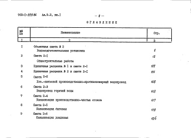 Состав фльбома. Типовой проект Альбом 9.2 Сметы. Водоподготовительная установка. Книга 1.