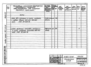 Состав фльбома. Типовой проект Альбом 8.5 Водоподготовительная установка. Задание заводу-изготовителю на щиты автоматики и КИП