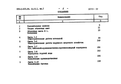 Состав фльбома. Типовой проект 903-1-210.84Альбом 8.1 Сметы. Котельная. Книга 1 