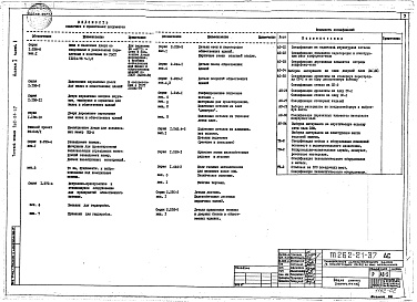 Состав фльбома. Типовой проект 262-21-37Альбом 1 Часть 1 Архитектурно-строительные и технологические чертежи 