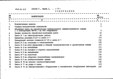 Состав фльбома. Типовой проект 262-21-37Альбом 10 Сметы