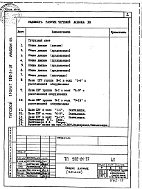 Состав фльбома. Типовой проект 262-21-37Альбом 13 Проектная документация на перевод помещений стоянки автомобилей для использования под ПРУ