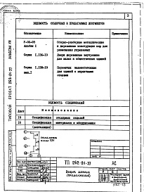 Состав фльбома. Типовой проект 262-21-37Альбом 13 Проектная документация на перевод помещений стоянки автомобилей для использования под ПРУ