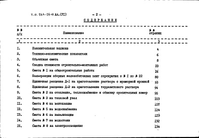 Состав фльбома. Типовой проект 264-24-10Альбом 6 Сметы