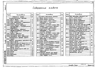 Состав фльбома. Типовой проект 264-13-133с.86Альбом 3 Кинотехнология. Механизация сценической зоны. Отопление и вентиляция, водопровод и канализация