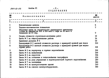 Состав фльбома. Типовой проект 264-13-113Альбом 6 Сметы