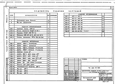 Состав фльбома. Типовой проект 264-13-106Альбом 6 Изделия заводского изготовления