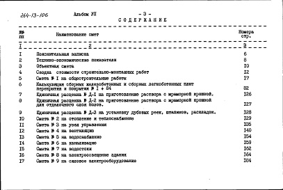 Состав фльбома. Типовой проект 264-13-106Альбом 7 Сметы