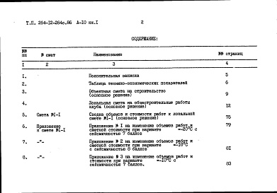 Состав фльбома. Типовой проект 264-12-264с.85Альбом 10 Сметы книга 1