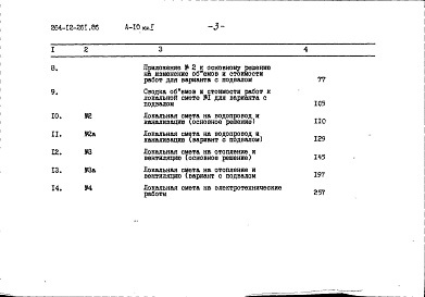 Состав фльбома. Типовой проект 264-12-261.86Альбом 10 Сметы