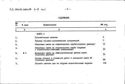 Состав фльбома. Типовой проект 264-12-243с.85Альбом 10 Сметы книга 1