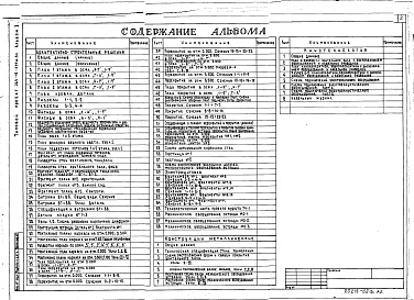 Состав фльбома. Типовой проект 264-12-239м.84Альбом 1 Архитектурно-строительные и технологические чертежи