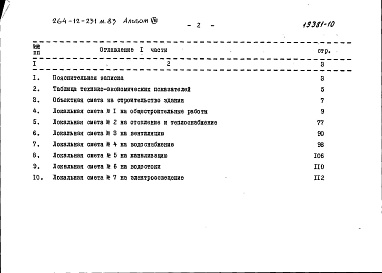 Состав фльбома. Типовой проект 264-12-231м.83Альбом 8 Сметы книга 1