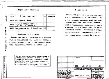 Состав фльбома. Типовой проект 264-12-199Альбом 6 Щит установки типа 3. Задание заводу изготовителю