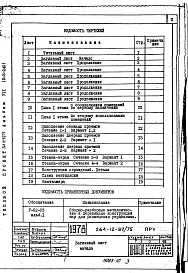 Состав фльбома. Типовой проект 264-12-87/75Альбом 7 Вариант двойного использования помещений 1 этажа