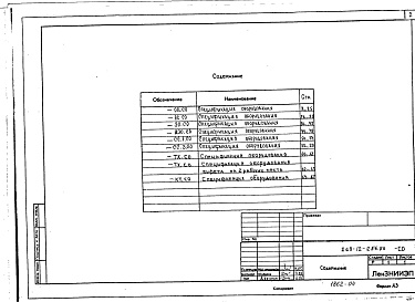 Состав фльбома. Типовой проект 263-12-256.86Альбом 3 Спецификации оборудования