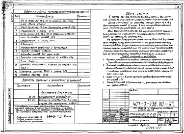 Состав фльбома. Типовой проект 407-3-436.90Альбом 2 Электротехнические чертежи. Строительные чертежи. Отопление, вентиляция