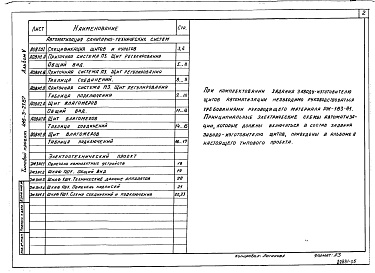 Состав фльбома. Типовой проект 416-3-21.87Альбом 5 Задания заводам-изготовителям