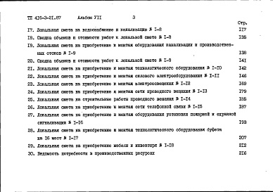 Состав фльбома. Типовой проект 416-3-21.87Альбом 7 Сметы